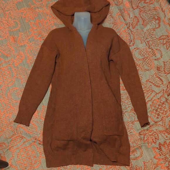 Cardigan with a hood Gingerbread Brown Melange hem & thread Jumpers & Knitwear - Picture 4 of 9